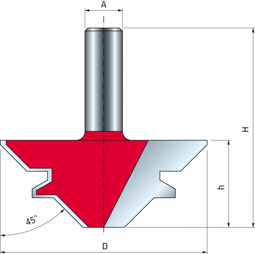 Mèche pour assemblage à onglet FREUD - Ø70 H29,5/67,5 Q12 Z2 - F03FR02424 -99-03412P