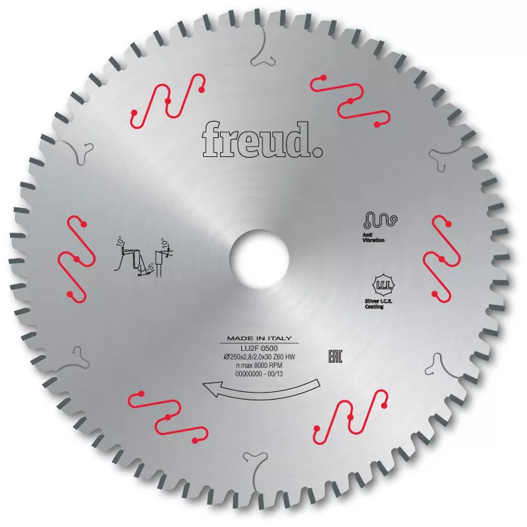 Lame pour panneaux en bois, composites et plastiques FREUD - Ø216 2,8/2 AL30 Z60 BA - F03FS04972 -LU2F 0300