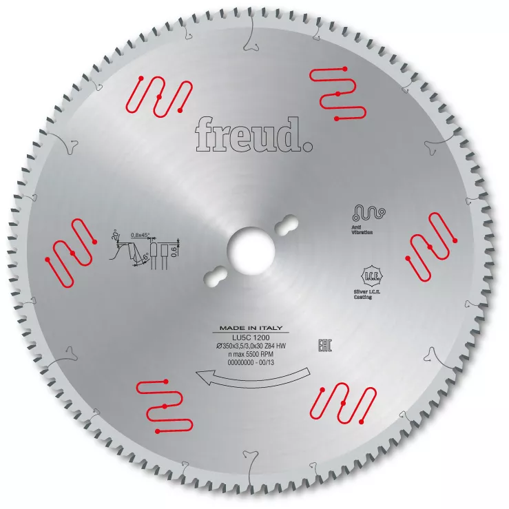 Lame pour métaux non ferreux/PVC/Aluminium FREUD - Ø300 3,5/3 AL30 Z72 TP- - F03FS05265 -LU5C 0700