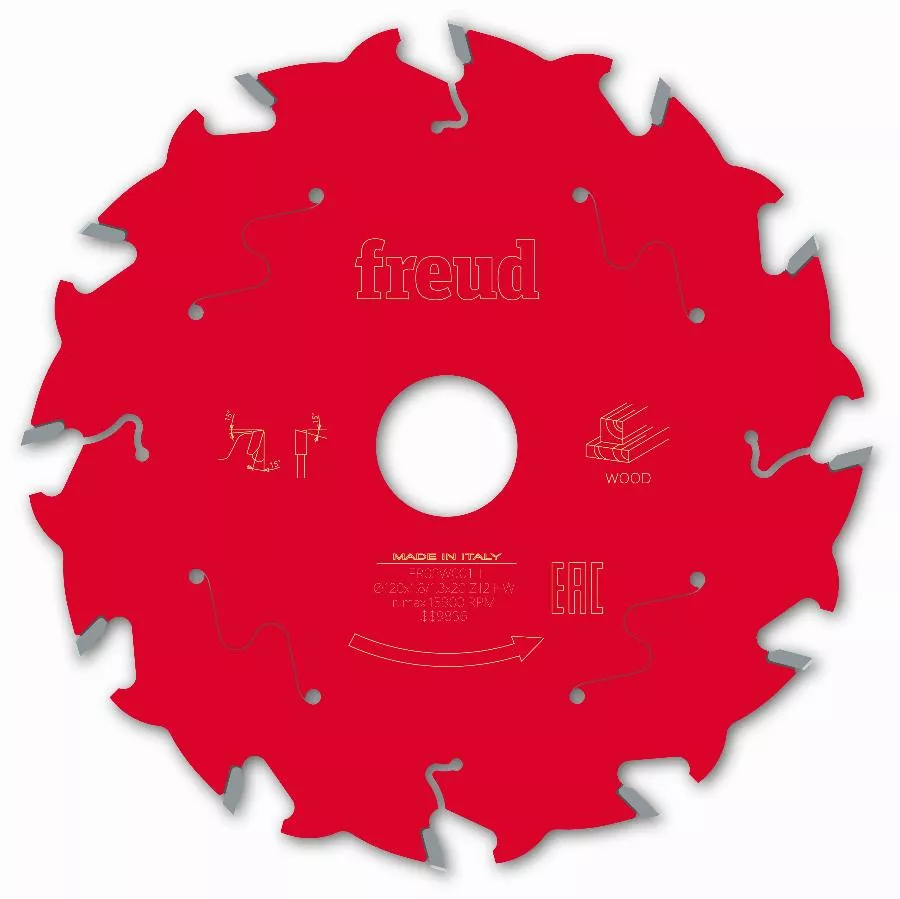 Lame pour scie circulaire portative FREUD - Ø120 1,8/1,3 AL20 Z12 BA 15° - F03FS09663 -FR02W001H