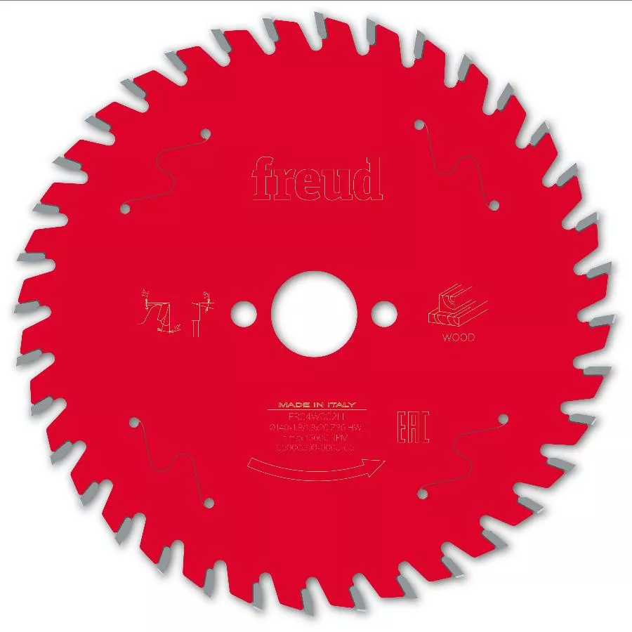 Lame pour scie circulaire portative filaire/sans fil FREUD - Ø140 1,8/1,3 A20 Z36 BA 10° - F03FS09668 -FR04W002H