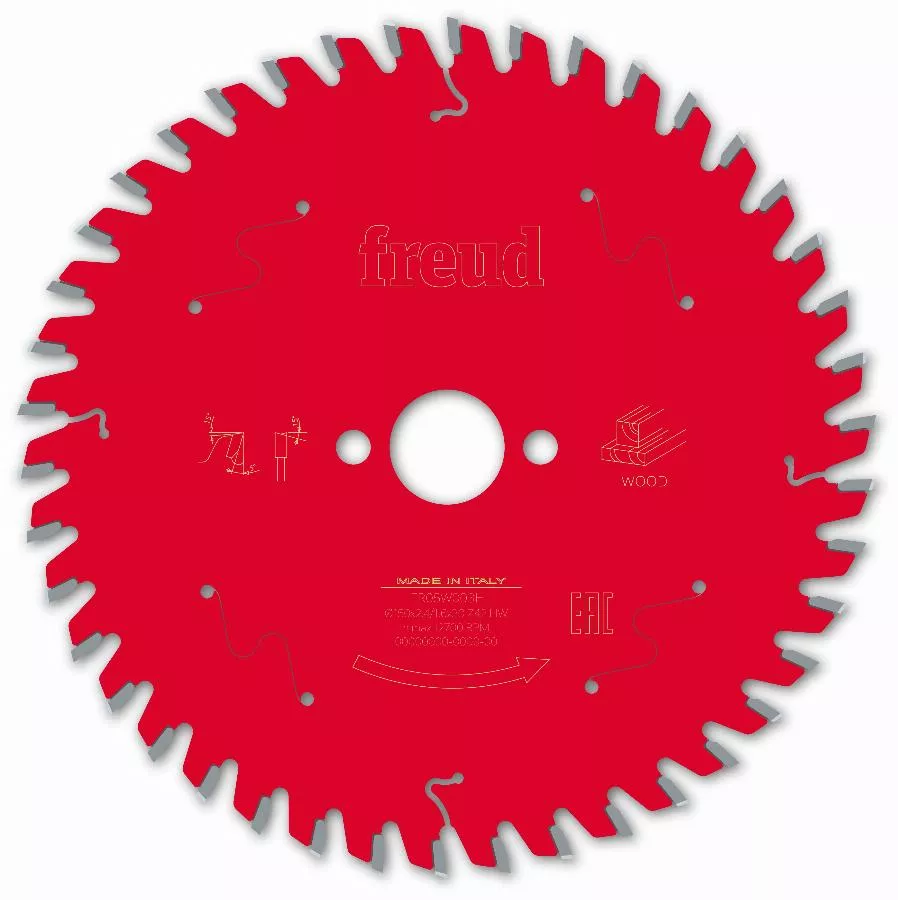 Lame pour scie circulaire portative FREUD - Ø150 2,4/1,6 AL20 Z42 BA 5° - F03FS09672 -FR05W003H