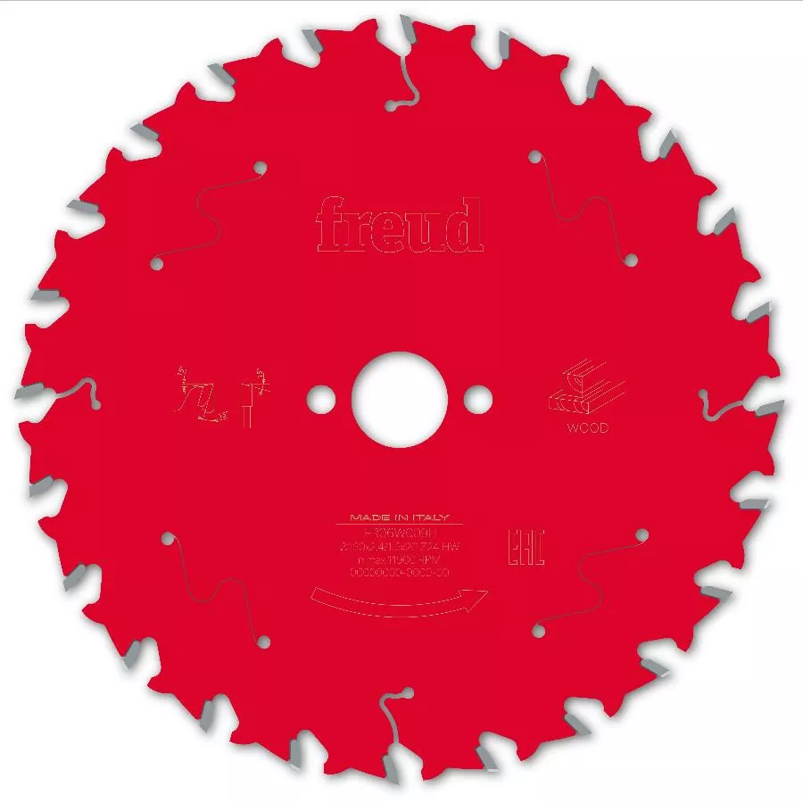 Lame pour scie circulaire portative FREUD - Ø160 2,4/1,6 AL20 Z24 BA 15° - F03FS09681 -FR06W009H