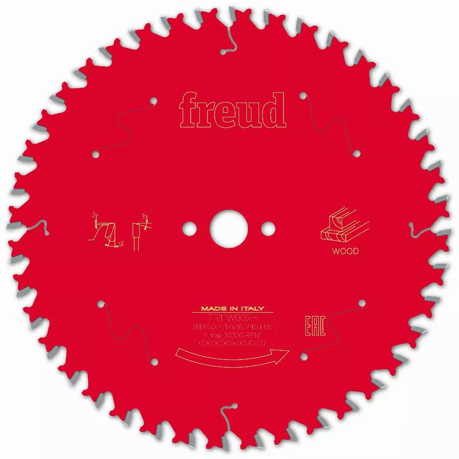 Lame pour scie circulaire portative FREUD - Ø184 2,4/1,6 AL16 Z40 BA 10° - F03FS09704 -FR11W002H