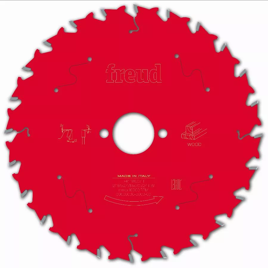 Lame pour scie circulaire portative FREUD - Ø184 2,4/1,6 AL30 Z24 BA 15° - F03FS09709 -FR11W007H