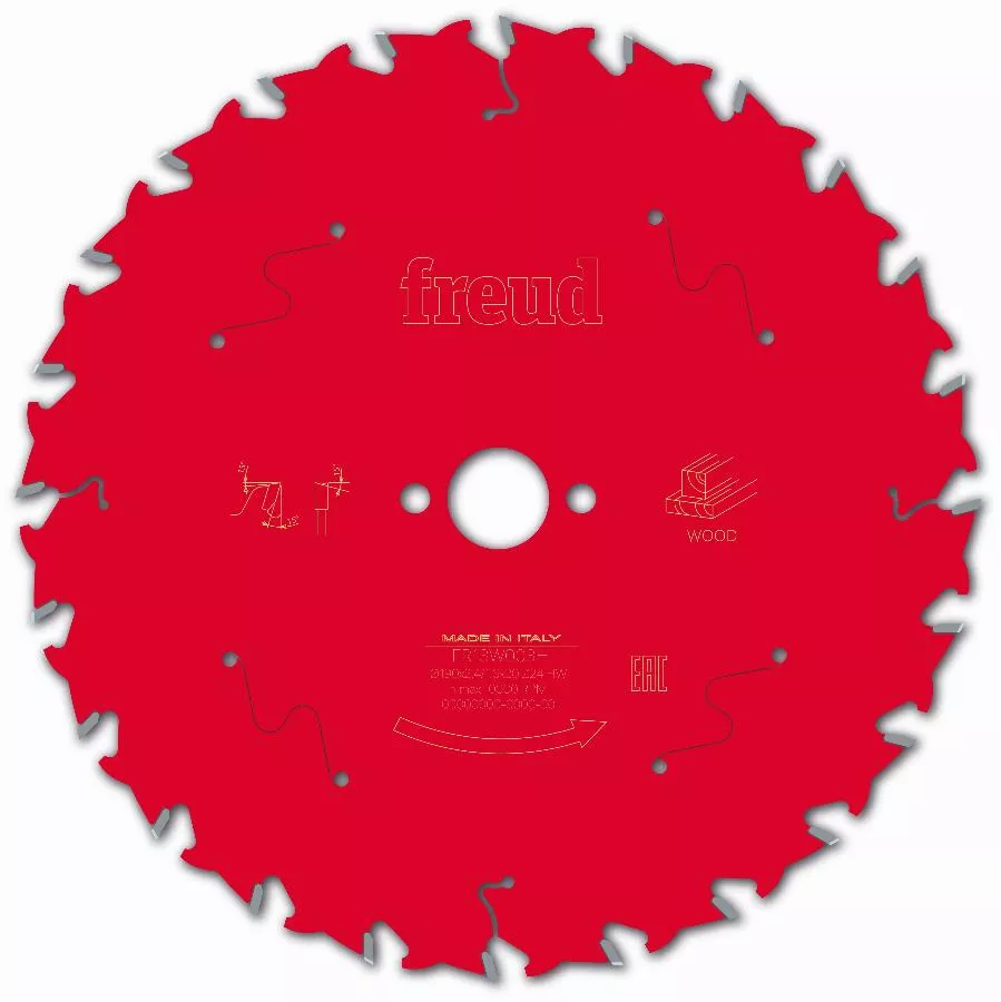 Lame pour scie circulaire portative FREUD - Ø190 2,4/1,6 AL20 Z24 BA 15° - F03FS09714 -FR13W003H