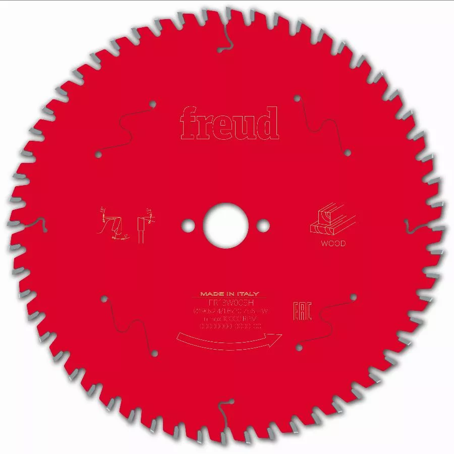 Lame pour scie circulaire portative FREUD - Ø190 2,4/1,6 AL20 Z56 BA 5° - F03FS09716 -FR13W005H