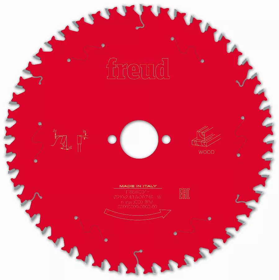 Lame pour scie circulaire portative FREUD - Ø210 2,4/1,8 AL30 Z48 BA 10° - F03FS09726 -FR15W004H