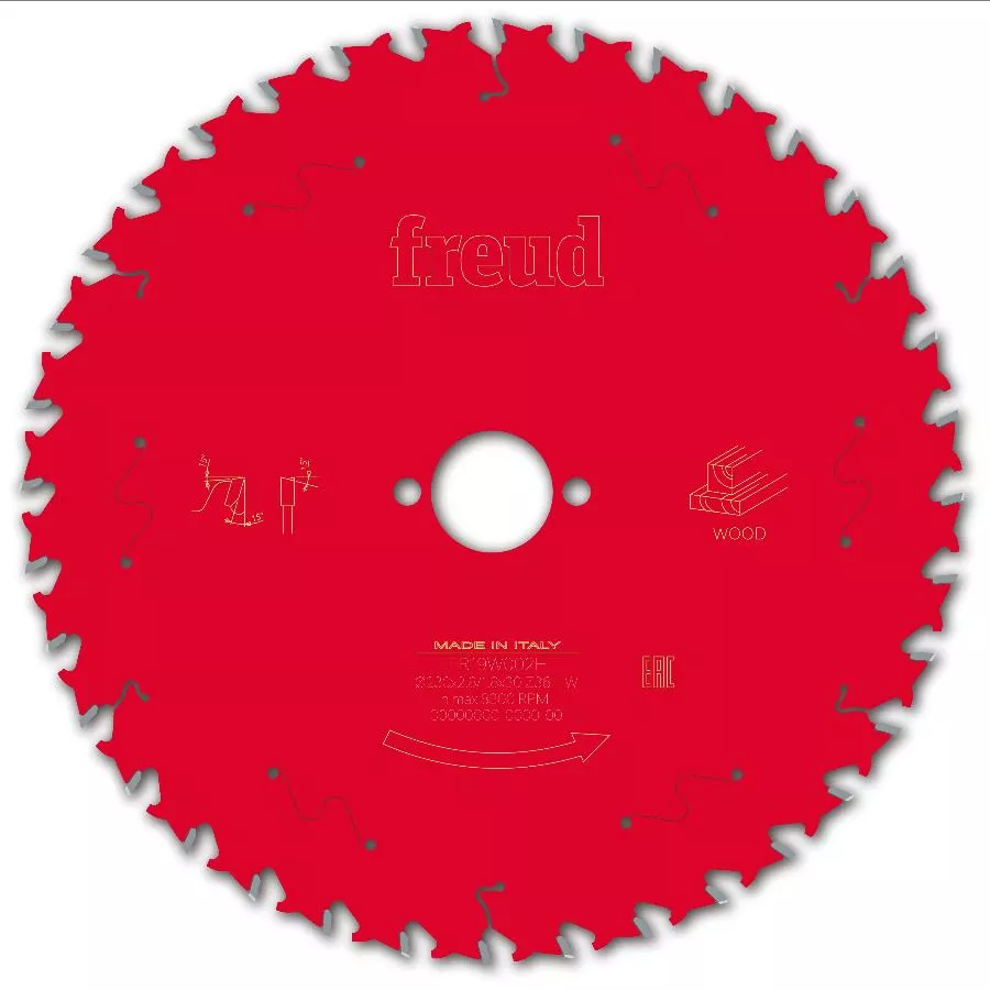 Lame pour scie circulaire portative FREUD - Ø230 2,8/1,8 AL30 Z36 BA 15° - F03FS09729 -FR19W002H