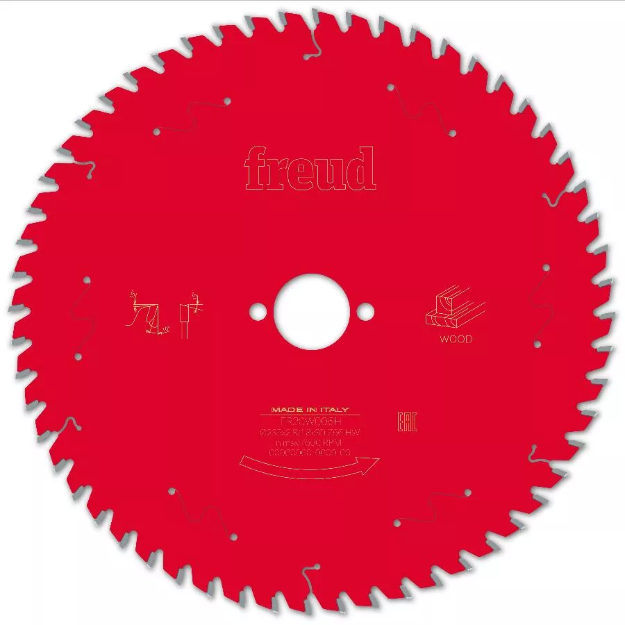 Lame pour scie circulaire portative FREUD - Ø235 2,8/1,8 AL30 Z56 BA 10° - F03FS09736 -FR20W006H