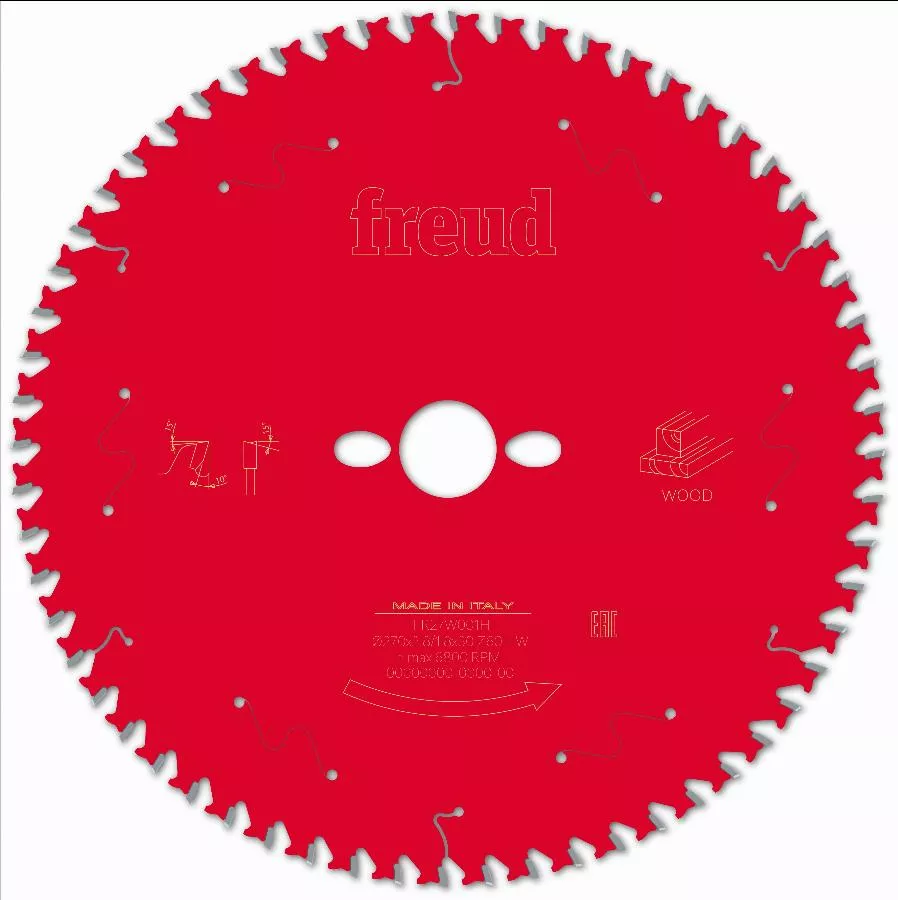 Lame pour scie circulaire portative FREUD - Ø270 2,8/1,8 AL30 Z60 BA 10° - F03FS09740 -FR27W001H