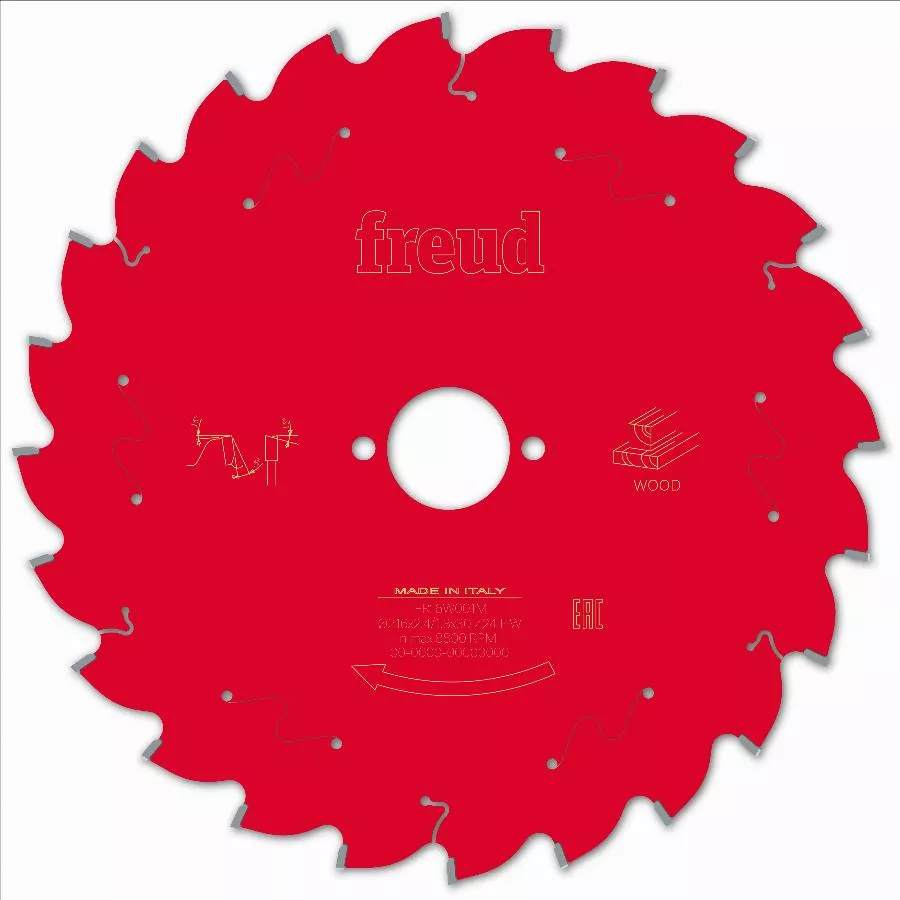 Lame pour scie circulaire portative FREUD - Ø216 2,4/1,8 AL30 Z24 BA -5° - F03FS09748 -FR16W001M