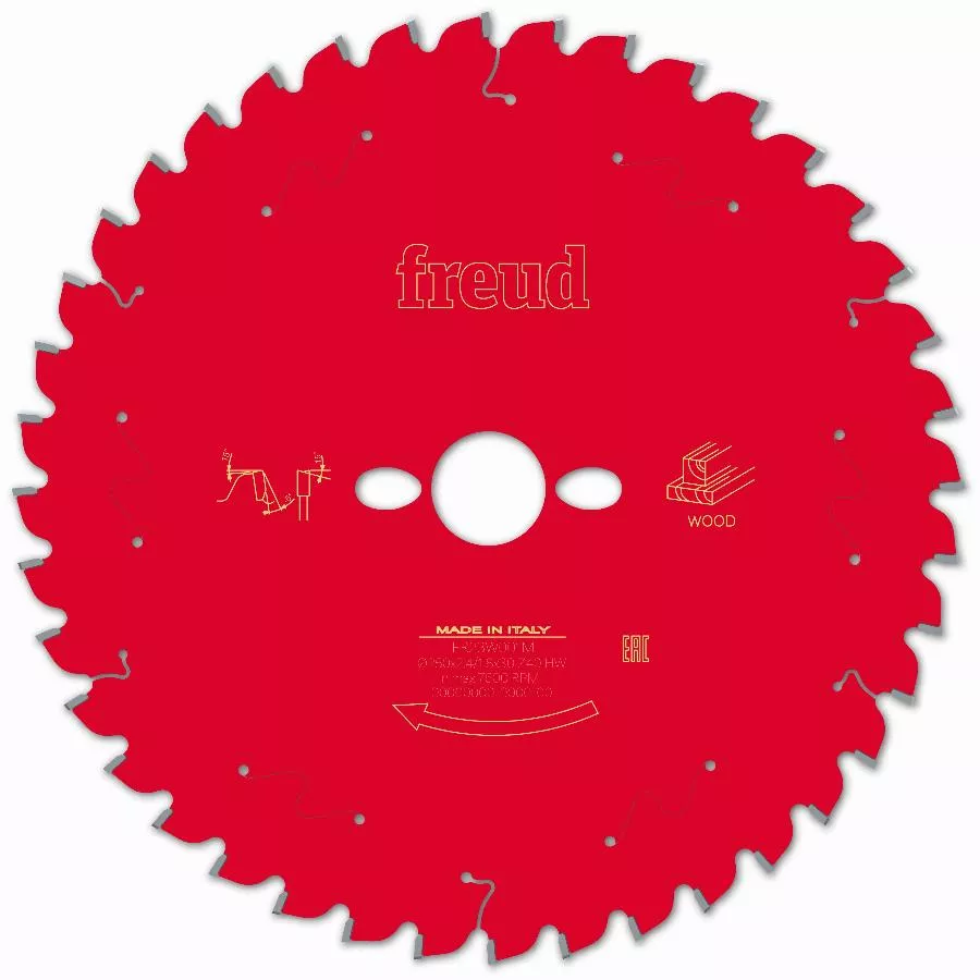 Lame pour scie circulaire portative FREUD - Ø250 2,4/1,8 AL30 Z40 BA -5° - F03FS09753 -FR23W001M