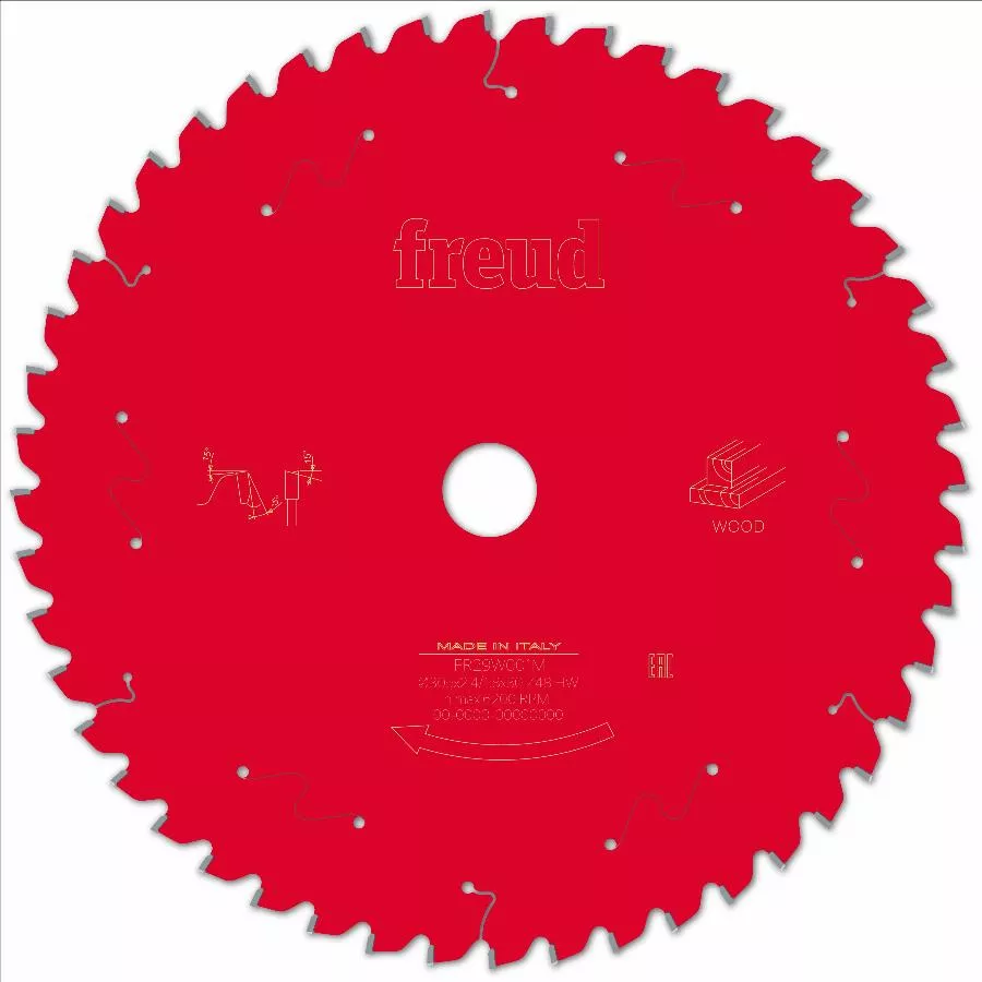 Lame pour scie circulaire portative FREUD - Ø305 2,4/1,8 AL30 Z48 BA -5° - F03FS09762 -FR29W001M