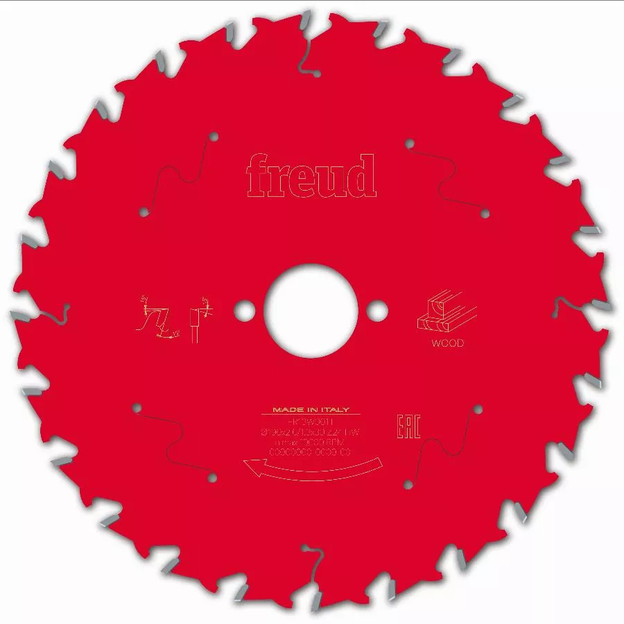 Lame pour scie circulaire portative FREUD - Ø190 2/1,3 AL30 Z24 BA 15° - F03FS09767 -FR13W001T