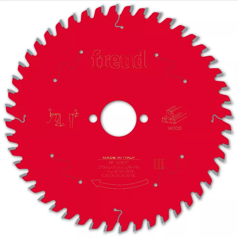 Lame pour scie circulaire portative FREUD - Ø190 2/1,3 AL30 Z48 BA 5° - F03FS09768 -FR13W002T