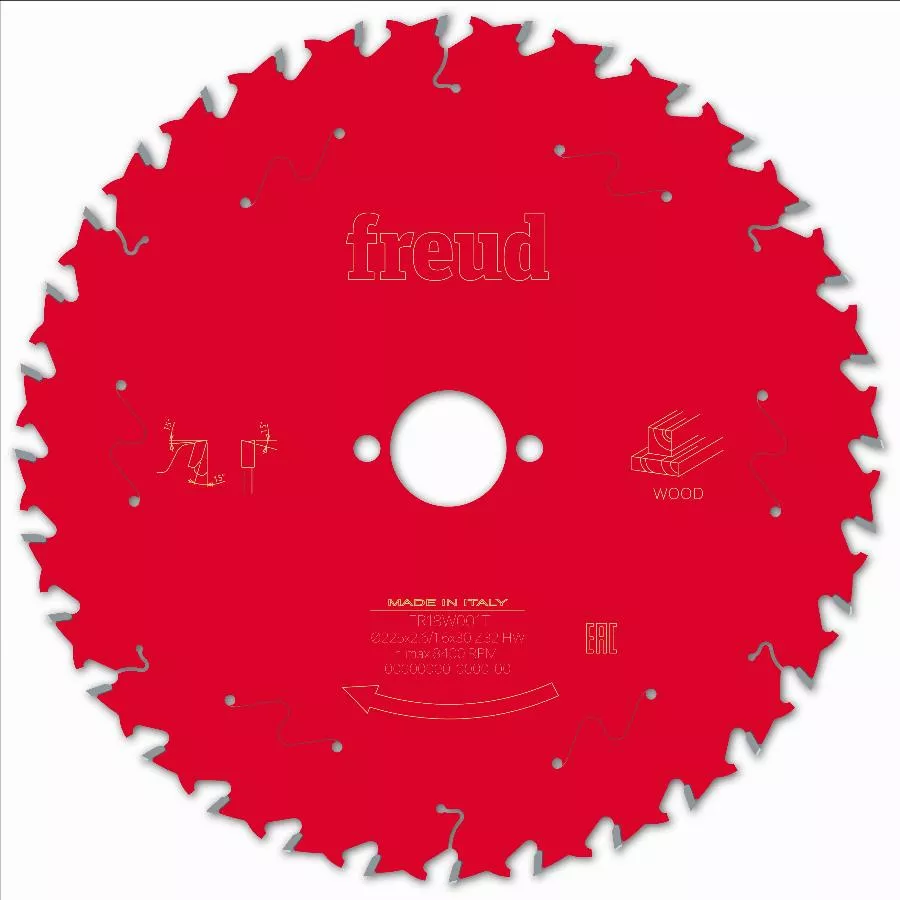 Lame pour scie circulaire portative FREUD - Ø225 2,6/1,6 AL30 Z32 BA 15° - F03FS09772 -FR18W001T