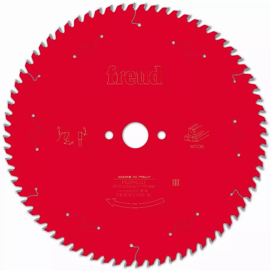 Lame pour scie circulaire portative FREUD - Ø300 2,5/1,8 AL30 Z72 BA 10° - F03FS09785 -FR28W002T