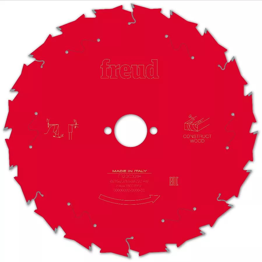 Lame pour scie circulaire portative FREUD - Ø235 2,2/1,6 AL30 Z20 BA 18° - F03FS09796 -FR20C001H