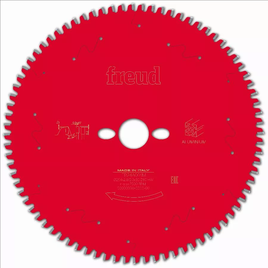 Lame pour scie circulaire portative FREUD - Ø254 2,8/2 AL30 Z80 TP -5° - F03FS09823 -FR24A001M