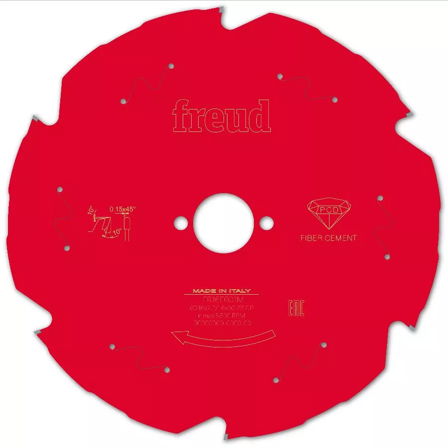 Lame diamant pour scie circulaire portative FREUD - Ø216 2,2/1,6 AL30 Z6 TD 10° - F03FS09846 -FR16F001M