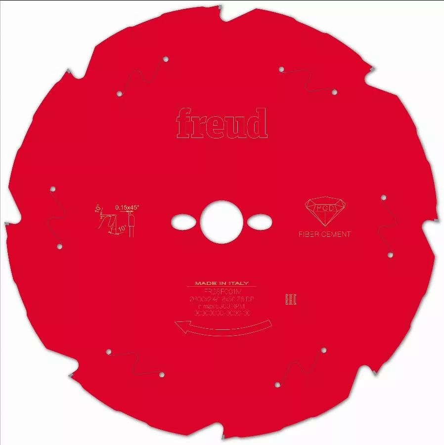 Lame diamant pour scie circulaire portative FREUD - Ø300 2,4/1,8 AL30 Z8 TD 10° - F03FS09850 -FR28F001M
