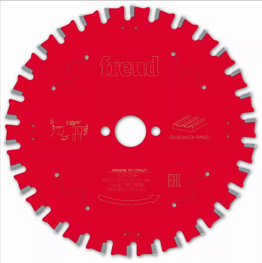 Lame pour scie circulaire portative FREUD - Ø165 2/1,6 AL20 Z30 TPB 0° - F03FS09853 -FR07X001H