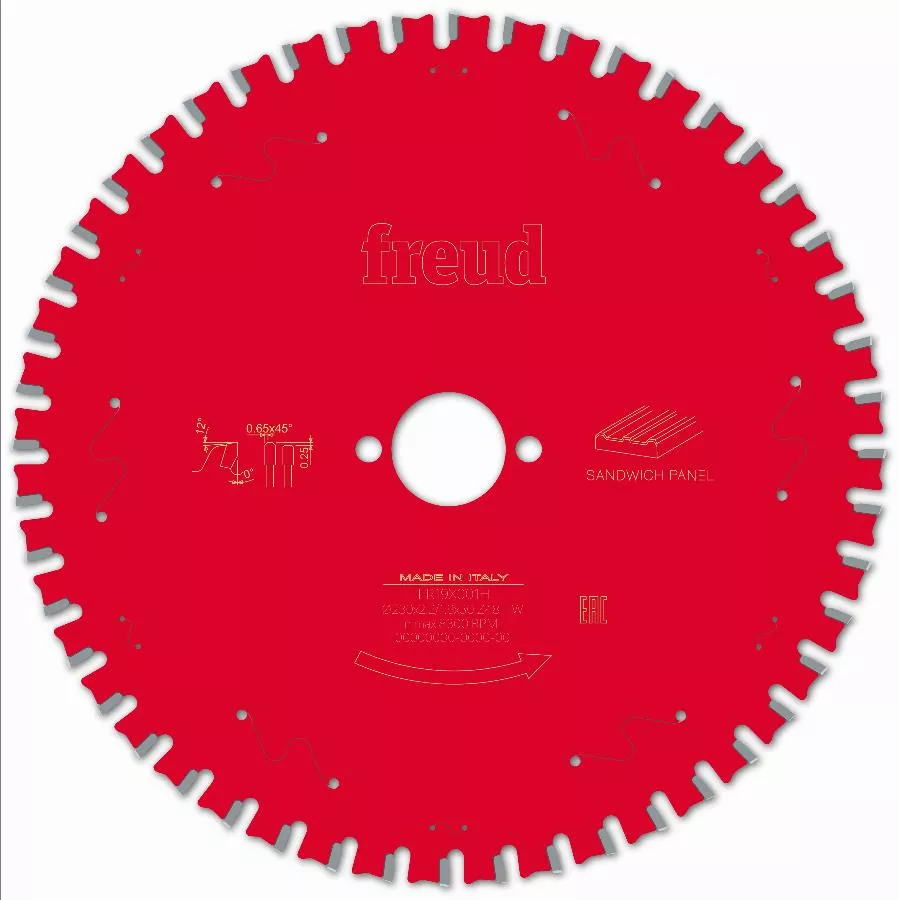 Lame pour scie circulaire portative FREUD - Ø230 2,2/1,8 AL30 Z48 TPB 0° - F03FS09856 -FR19X001H