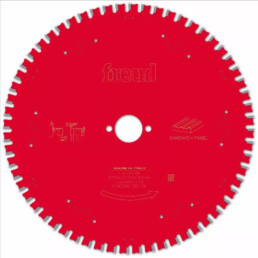 Lame pour scie circulaire portative FREUD - Ø270 2,4/2 AL30 Z60 TPB 0° - F03FS09859 -FR27X001H