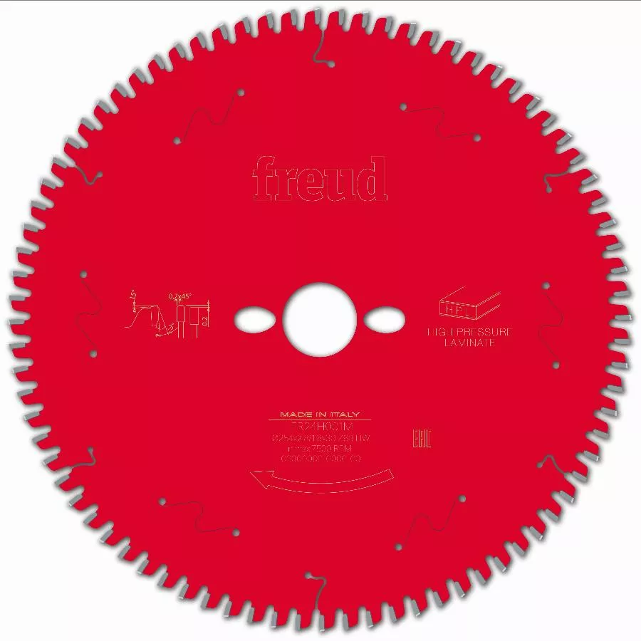Lame pour scie circulaire portative FREUD - Ø254 2,8/1,8 AL30 Z80 TP -3° - F03FS09874 -FR24H001M