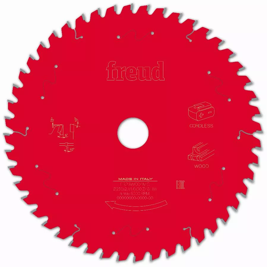 Lame pour scie circulaire portative sans fil FREUD - Ø250 2,1/1,6 AL30 Z48 BA 5° - F03FS10064 -FR23W004MC