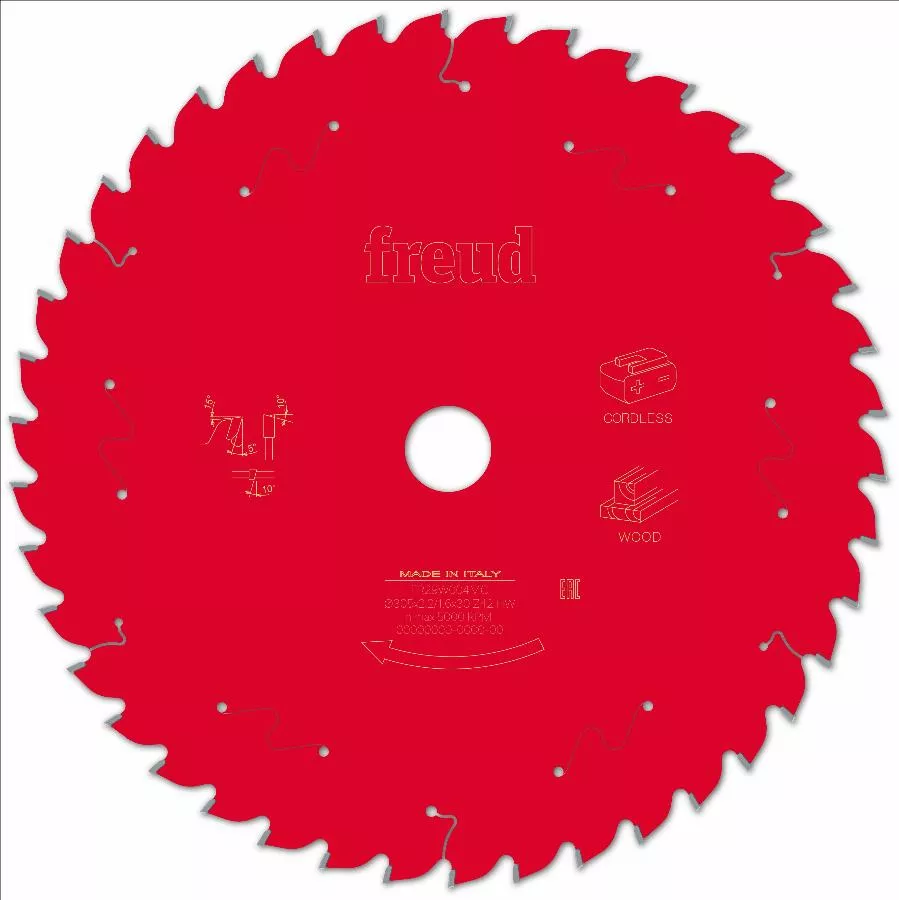 Lame pour scie circulaire portative sans fil FREUD - Ø305 2,2/1,6 AL30 Z42 BA 5° - F03FS10065 -FR29W004MC