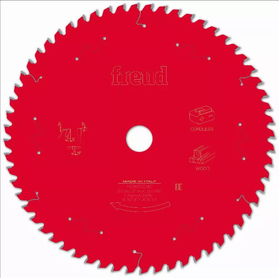 Lame pour scie circulaire portative sans fil FREUD - Ø305 2,2/1,6 AL30 Z60 BA 5° - F03FS10066 -FR29W005MC