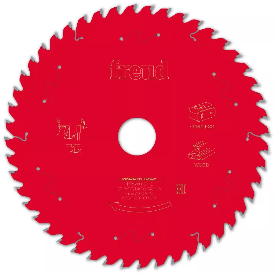 Lame pour scie circulaire portative sans fil FREUD - Ø210 1,7/1,2 AL30 Z48 BA 15° - F03FS10069 -FR15W002TC