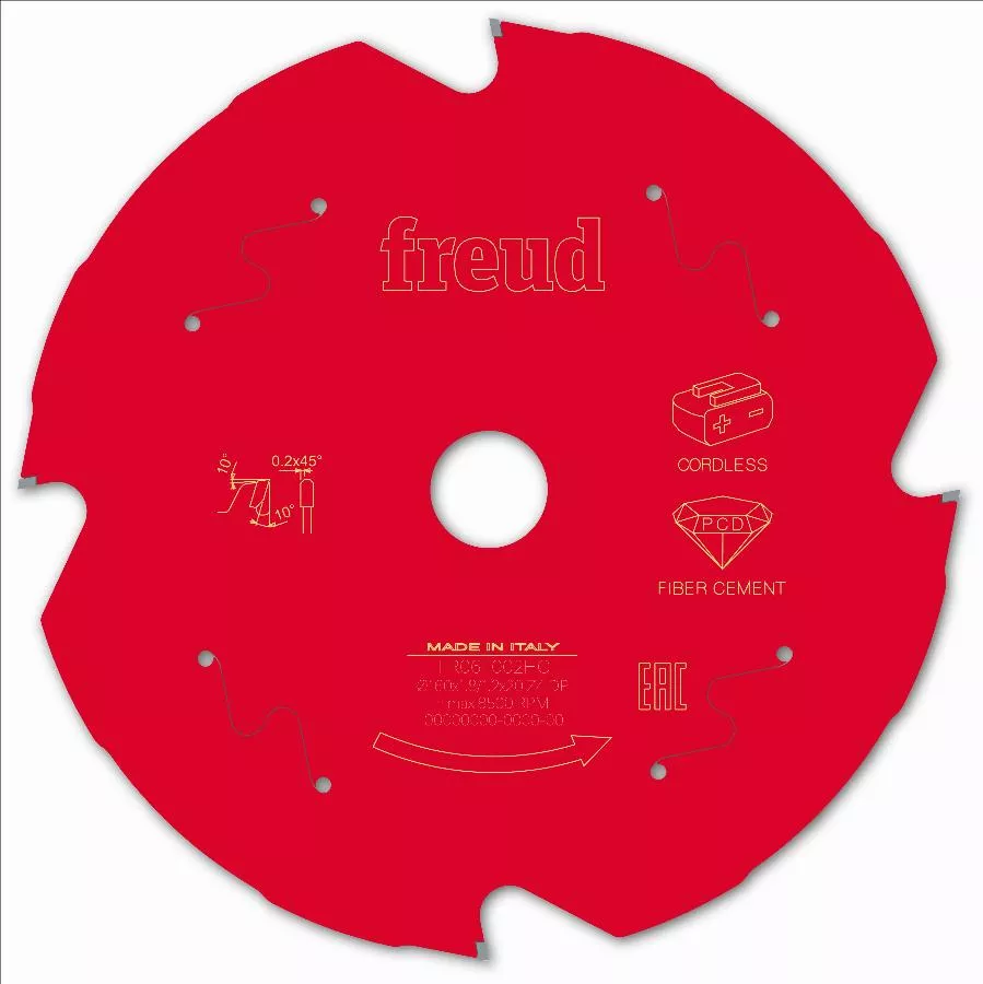 Lame diamant pour scie circulaire portative sans fil FREUD - Ø160 1,8/1,2 AL20 Z4 TD 10° - F03FS10095 -FR06F002HC