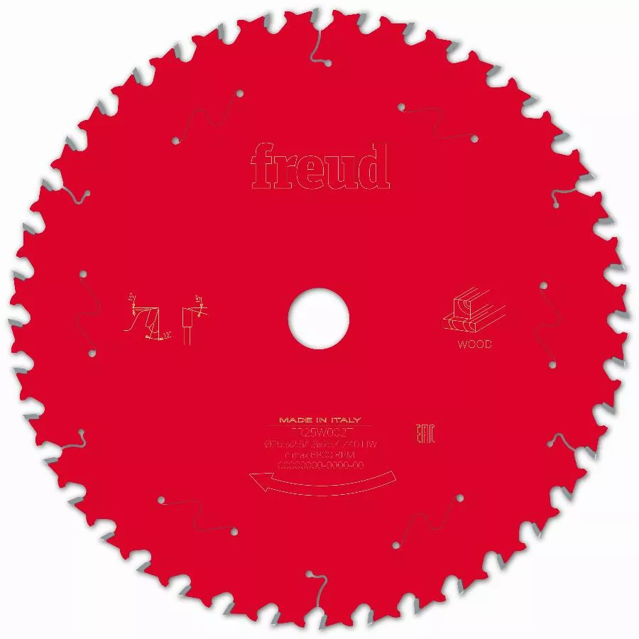Lame pour scie circulaire portative FREUD - Ø255 2,8/1,8 AL25,4 Z40 BA 15° - F03FS10134 -FR25W002T