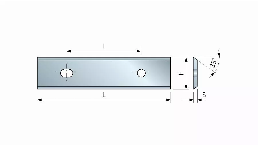 Plaquette 35° 50x12x1,5 I26 - F03FH02884 - FREUD - CG04MFA310