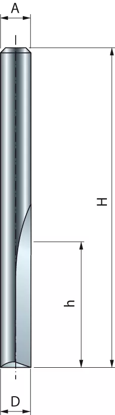 Mèche droite à deux tranchants FREUD - Ø6 H16/50,8 Q8 Z2 - F03FR01441 -04-11408P