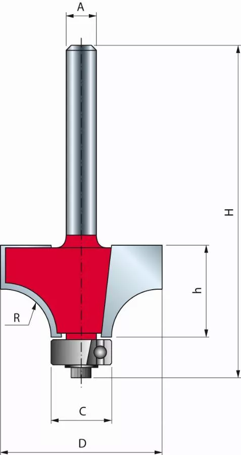 Mèche pour arrondi convexe FREUD - Ø76,2 H38,1/86,6 Q12 Z2 - F03FR01802 -34-13612P