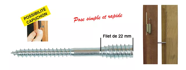 Boîte 100 Vis top roc bois ING FIXATIONS - 6x150 mm - Fil.22 mm + chevilles - A43040