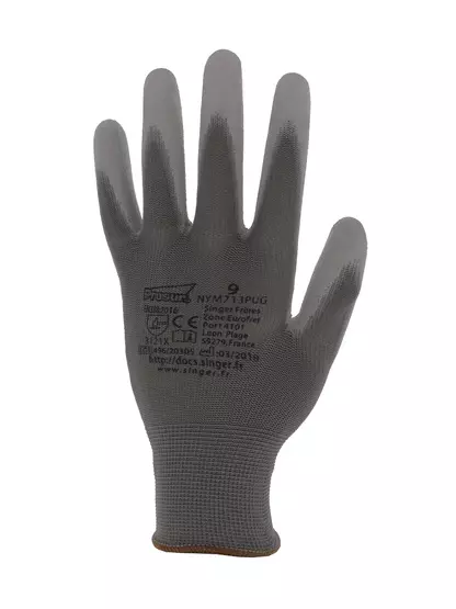Gants SINGER SAFETY Support polyester - Manutention legere - CNYM713PUG