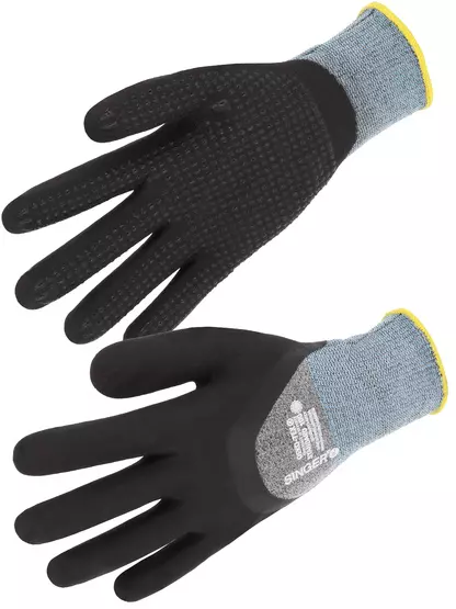Gants de manutention en polyamide enduit 3/4 - Picots nitrile - T.7 - SINGER - NYMFIT0107