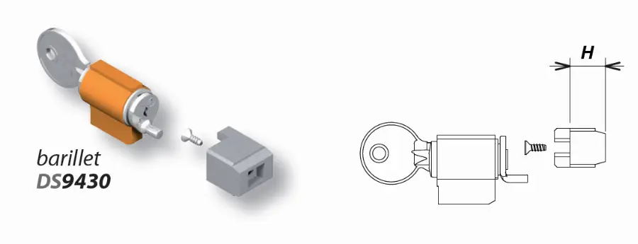 Kit barillet LA CROISEE DS pour SOLO et SENZO - Profil 23 à 27 mm - 9431-MV