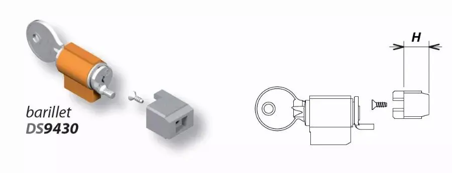Kit barillet LA CROISEE DS pour SOLO et SENZO - Profil 27 à 31 mm - 9432