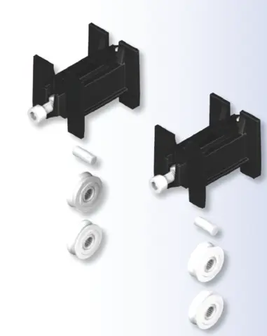 Kit 2 chariots simple galet rénovation LA CROISEE DS pour coulissant alu - 4534             