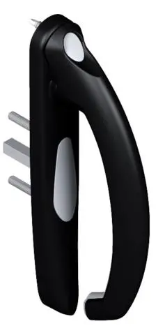 Poignée 20° intérieur 5531-1 Noir CROISEE DS - fut centre gauche prof.38 à 52 mm - DS5531-G013