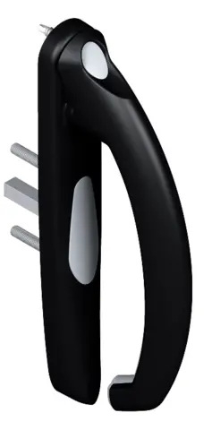 Poignée 20° intérieur 5531-2 Noir CROISEE DS - fut centre droite prof.38 à 52 mm - DS5531-D013      