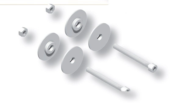 Kit fixation traversante DIVA LA CROISÉE DS pour 2 poignées sur porte en verre - DS7368