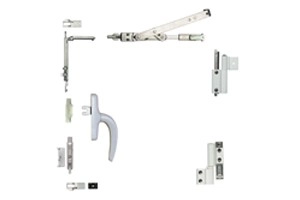 Kit oscillo-battant Galicube 1 V FAPIM à crémone Nefer midi - compas moyen 562 à 1200 mm - blanc 9010 - 1330BA_32