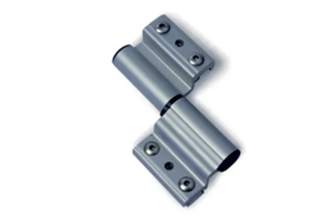 Paumelle porte-fenêtre alu FAPIM pour dormant 14x18 - gris ral 9006 - 5671-G5            